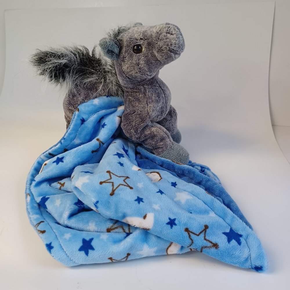 Ganz Plush Grey Arabian Horse Colt Lovey Blanket